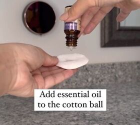 how to make a bathroom smell good, Adding essential oil to a cotton round