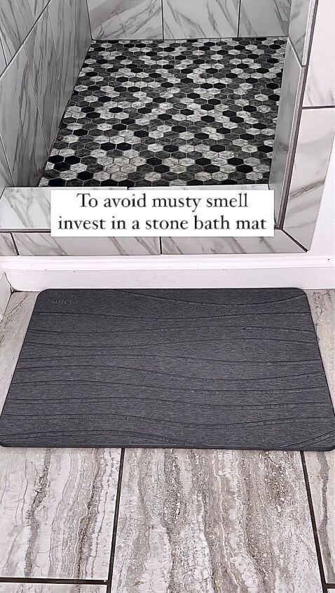 how to make a bathroom smell good, Stone bath mat