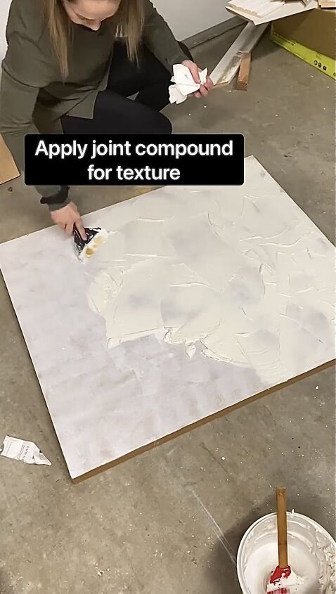 joint compound art, Applying joint compound to the door
