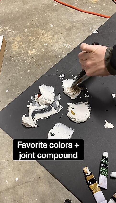 joint compound art, Mixing paint with joint compound