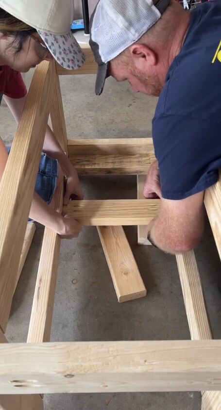 diy toy box, Adding braces to the bottom of the frame