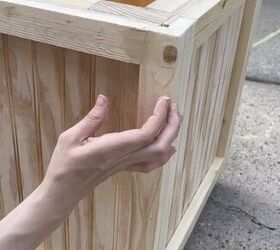 diy toy box, Filling in holes and gaps with wood filler