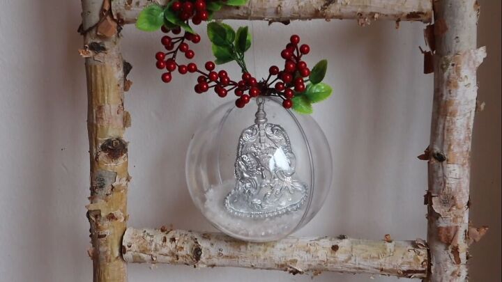DIY clear Christmas ornament with a bell inside