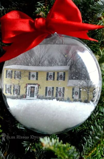 DIY "Home for the Holidays" photo ornament