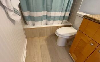 How to Update Bathtub Surround: Easy Vinyl Plank Makeover