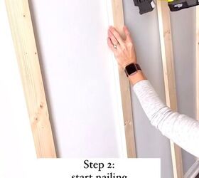 diy board and batten wall, Nailing the vertical boards
