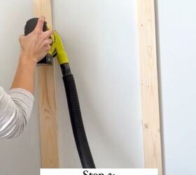 diy board and batten wall, Sanding the boards