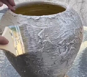 diy textured vase, Adding a rough top coat