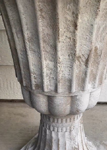 faux concrete planter, DIY plastic planter makeover