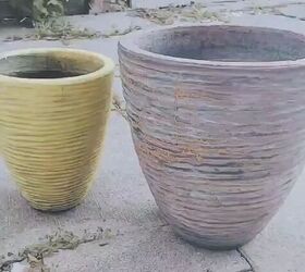textured planter, Vases before the makeover