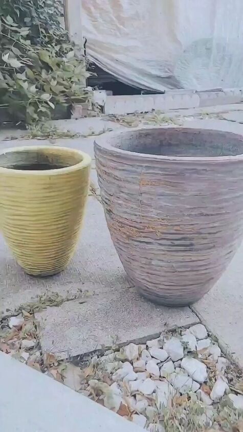 textured planter, Vases before the makeover