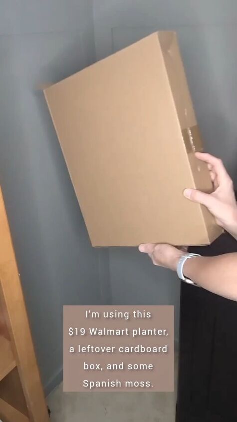 how to make fake plants look real, Cardboard box