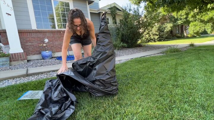 Step-by-step tutorial for creating a giant witch hat for your yard