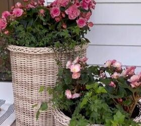 Cómo convertir cestas de almacenaje en bonitas macetas DIY