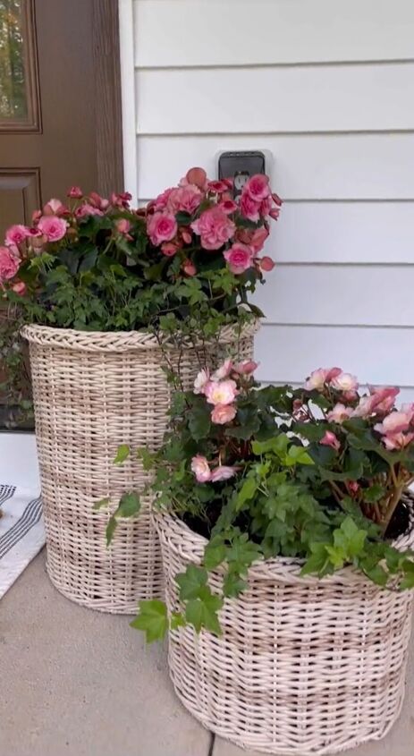 DIY basket planters