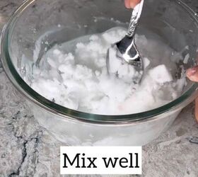 Mixing the baking soda well