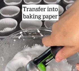 Scooping the baking soda mixture