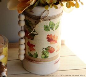 manualidades recicladas decoracin floral de otoo con una lata de metal