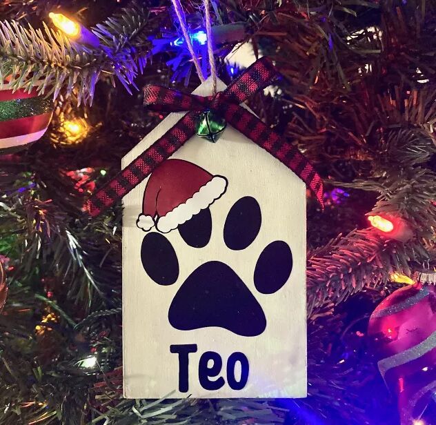 DIY dog tag ornament