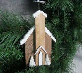 DIY wooden church ornament