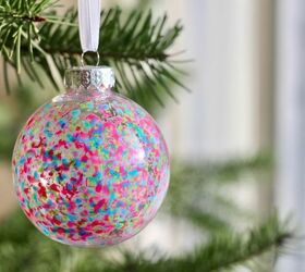 Easy to Make Glass Metallic Glitter Ornaments - Cottage On Bunker Hill