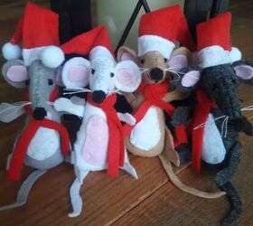 Felt mouse ornaments
