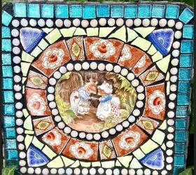 cmo hacer mosaicos con vajilla reciclada, Mosaico con vajilla vintage