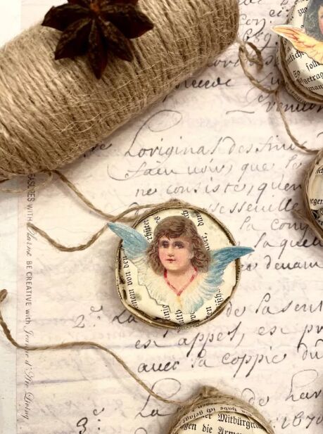 diy rustic christmas ornaments, Book page ornaments
