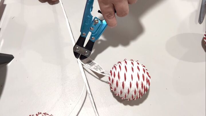 Cutting the ornaments on sticks