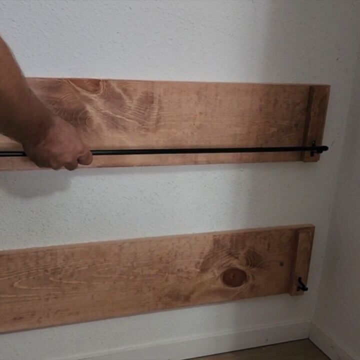 Affordable shoe rack DIY with wooden boards