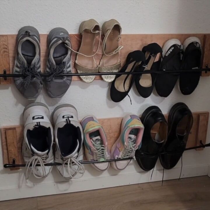 Organize your shoes with a wall-mounted shoe rack