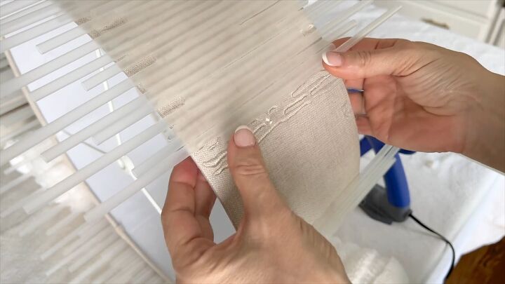 lampshade makeover crafting with straws, Crafting a beautiful lampshade with non bending straws