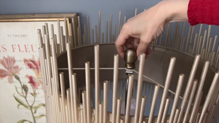 lampshade makeover crafting with straws, Affordable home improvement with straw crafts