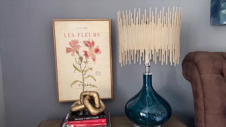 lampshade makeover crafting with straws, Lampshade makeover ideas
