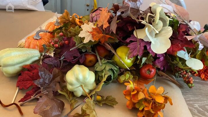 Harvest celebration - Fall faux leaves fruits and vegetables