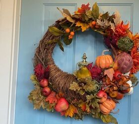 How to Craft a Stunning Cornucopia Wreath for Fall Front Door Decor