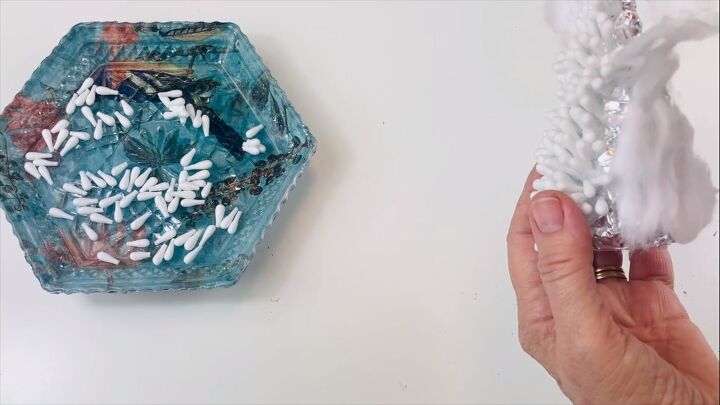 Adding cotton wool to the back