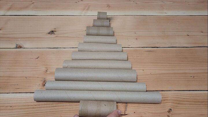 Cardboard tube Christmas tree