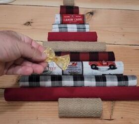 Decorating the cardboard Christmas tree