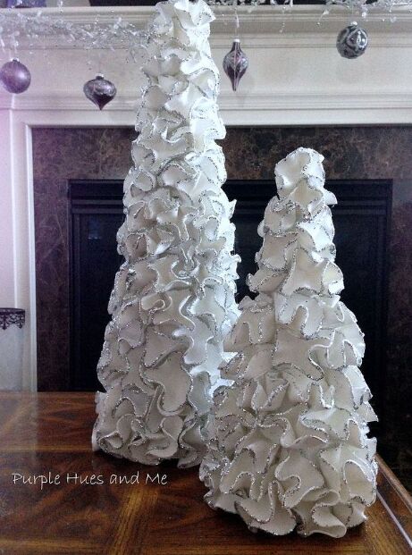 Foam ruffle cone Christmas trees