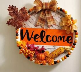 Thanksgiving pizza pan wreath