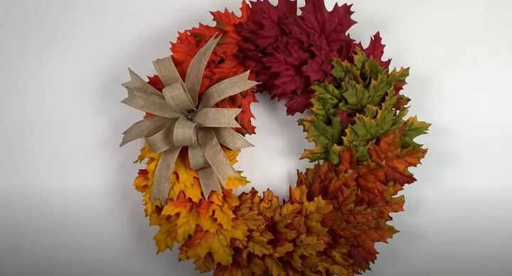 Ombre leaf wreath