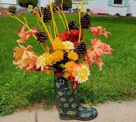 cmo conseguir un alegre arreglo floral con botas de lluvia, arreglo floral en bota de lluvia para oto o