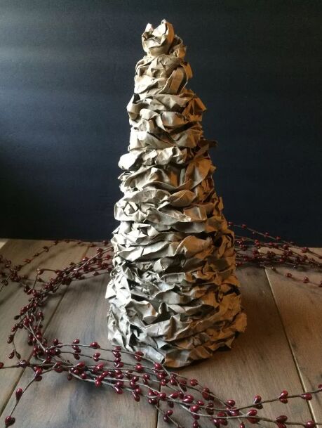 Paper bag cone Christmas tree