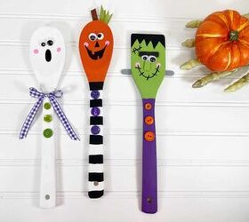 cucharas de madera para halloween, Cucharas de Halloween