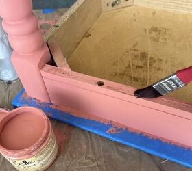 mesa auxiliar de tienda de segunda mano reformada con chalk paint, mesa auxiliar de tienda de segunda mano con pintura a la tiza