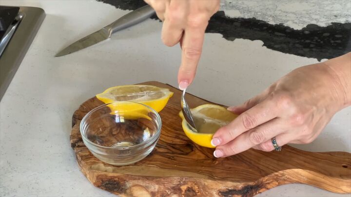 how to make homemade candles, Scoop out the fruit
