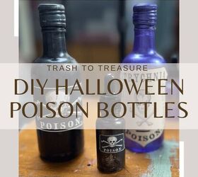 idea de basura a tesoro diy halloween potion bottles, Idea para convertir en tesoro DIY Halloween Potion Bottles