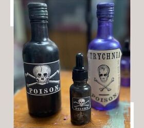idea de basura a tesoro diy halloween potion bottles, Pin Esto
