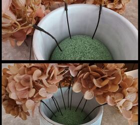 arreglo floral otoal con falsas hortensias